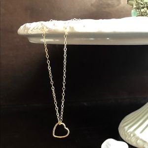 Heart Necklace , Gold Filled Necklace